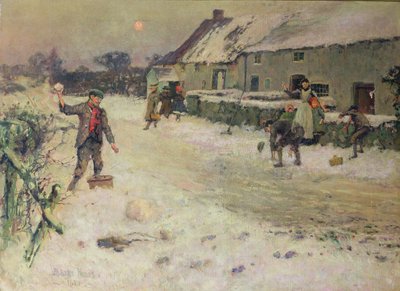 Snowballing, 1899 by Albert Woods